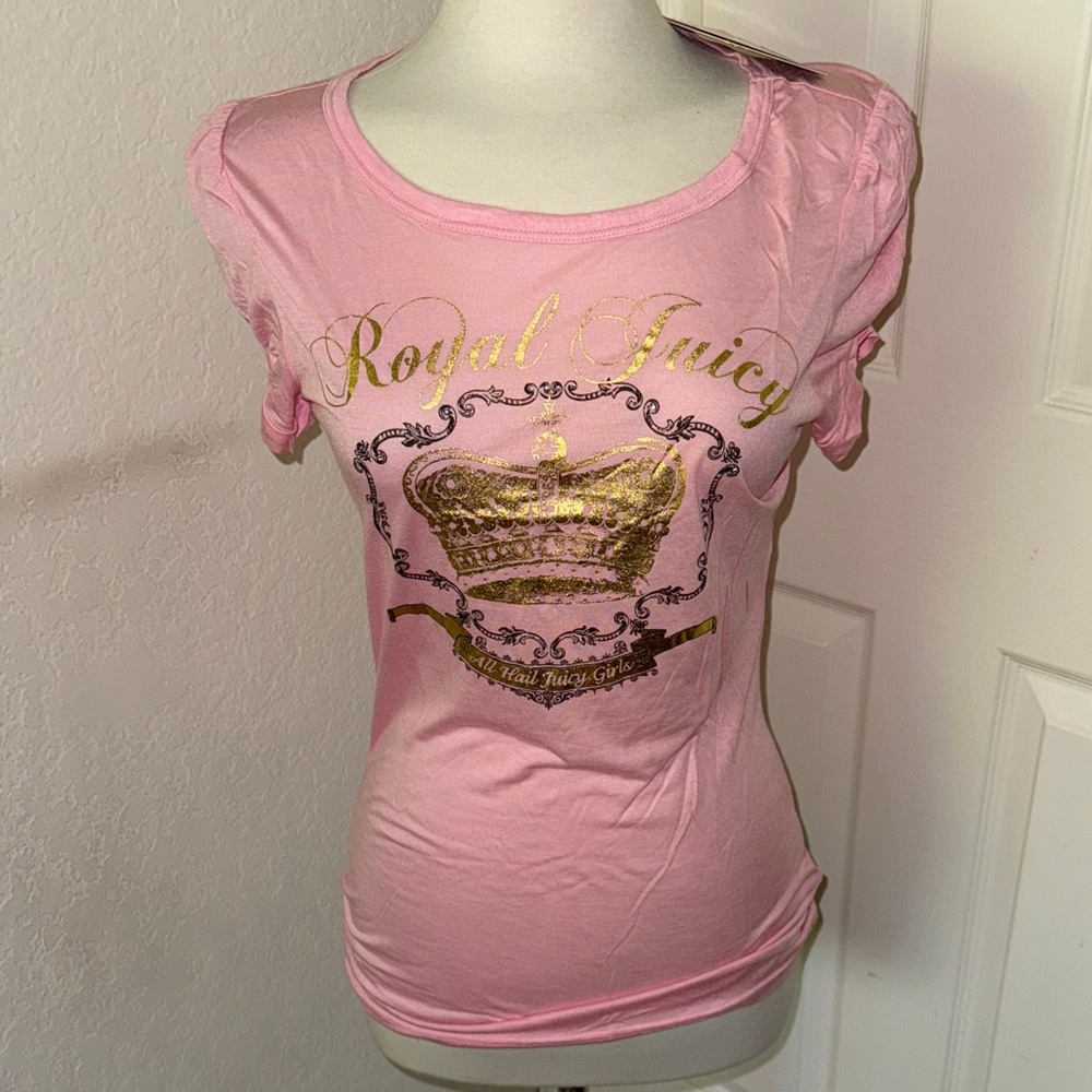 NWT Juicy Couture Pink Fitted Graphic Tee